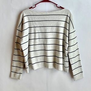 White sweater Black Stripes